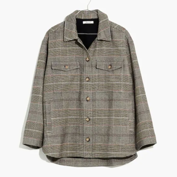 NWT Madewell Bonded Flannel Shirt-Jacket in Cohancy Plaid - Picture 1 of 13
